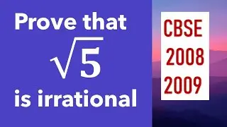 Prove that √𝟓 is irrational.