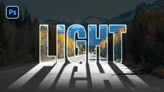 How to create light text effect in Photoshop
