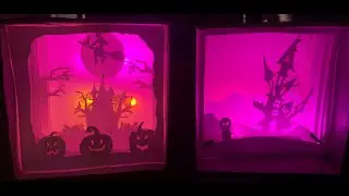 Halloween Lightboxes with Laser Engraver and LEDs
