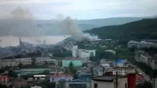 Большая Ручьевая улица, Мурманск.Пожар.