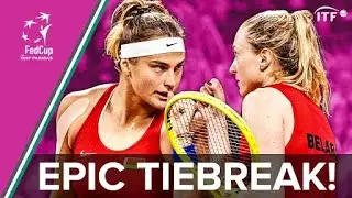 Epic Tiebreak: Sabalenka/Sasnovich vs Bertens/Schuurs | Belarus vs Netherlands | Fed Cup 2020