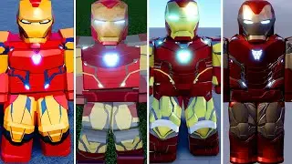 EVOLUÇÂO DO HOMEM DE FERRO (IRON MAN) NO ROBLOX! (All Available Characters in Roblox Iron Man)