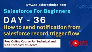 How to send notification from salesforce record trigger flow | salesforce bulge | salesforce admin