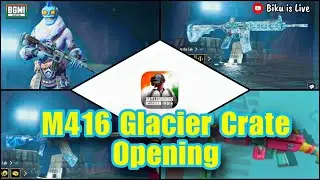 M416 Glacier Crate Opening😍 | Winter Crate Opening BGMI | BIKU is LIVE