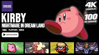 [GBA Longplay] Kirby: Nightmare in Dream Land | 100% Completion | No Damage | Full Game | 4K