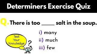 Determiners Exercise quiz with answer