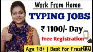 Typing jobs From home | Part time jobs for freshers | No Fees | anyone can apply
