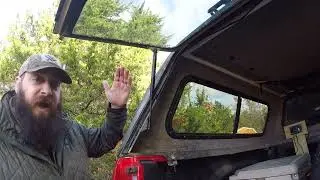 How to replace gas springs on a camper shell.