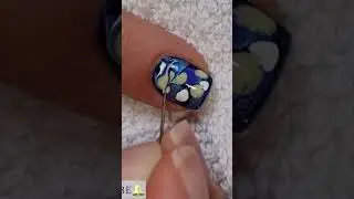 Blue Marble Nails | Natural Short Nail Art Idea | #naildesign