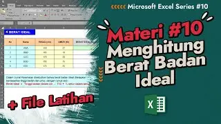 Cara Menghitung Berat Badan Ideal di Excel (Rumus Lama) (+ File Latihan)