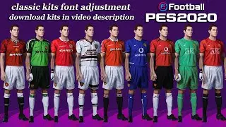 Manchester United classic kits PES 2021 and PES 2020 [font adjustment guide] (PS4)