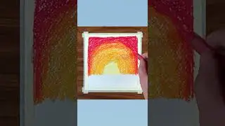 Sunset painting | Oil pastel drawing | Drawing