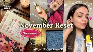 November Reset ✨💗 New ipad 📝Cleaning, organising, current skincare routine 🫧  Planner Setup 🎀