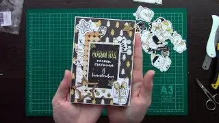 МК: новогодняя открытка за 10 минут + обзор моих работ