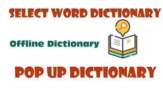 pop up dictionary android  | Select word dictionary
