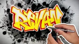 Airbrushed graffiti name - with a cool grunge background