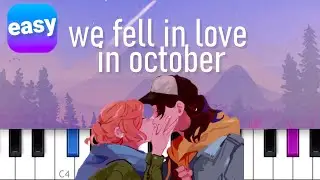 girl in red - we fell in love in october  EASY PIANO TUTORIAL