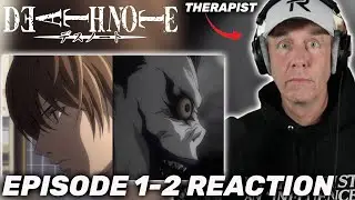 Therapist's FIRST TIME REACTION to Death Note Episodes 1-2