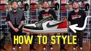 How To Style Jordan 1 Low OG Black Toe On Feet Outfit Ideas 2023
