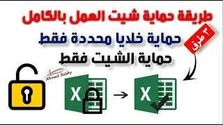 حماية ملف اكسل بكلمة سر | حماية خلايا محددة فقط | حماية الشيت فقط |قفل شيت الاكسيل بباسورد excel