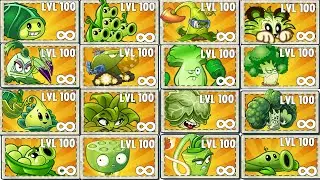 PvZ 2 Gameplay - Best Green Plants Challenge - Which Plant Will Win ？