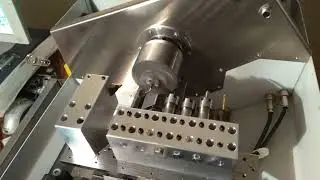 1д601 с ЧПУ... обработка мелких деталек..  DYI CNC lathe/ Brass machining.