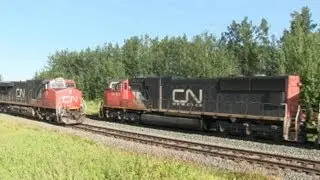 CN Train Spotting HD: Well Timed | CN 2296 & 8913 (416) Meet CN 5689 & 2614 (347) 2/9 8/1/13