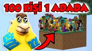 100 KİŞİYİ 1 ADAYA KOYARSAK NOLUR? - MINECRAFT