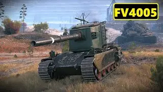 FV 4005. 10.8k dmg, 6 kills. World of Tanks Top Replays.