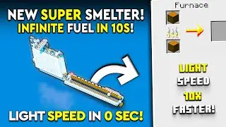 Best Super Smelter Minecraft Tutorial - Infinite Fuel 0s Delay!