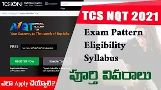 TCS Recruitment 2020|TCS NQT Recruitment Process & Registration|tcs nqt 2021|tcs nqt 2021 syllabus