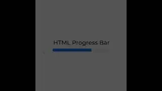 Create a Progress Bar ONLY with HTML | 