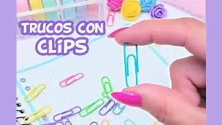 Trucos con clips 📎  4 Ideas creativas con clips / Trucos para la escuela / Hacks para la escuela