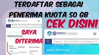 Ayok Cek Apakah Anda Terdaftar Sebagai Penerima Kuota 50 GB Untuk Mahasiswa || Saya Sudah Diterima