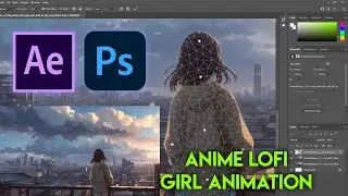 How to make anime lofi girl animation | Animation Post Production (After Effects Beginner Tutorial)