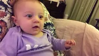 Stevie at two months playing peekaboo