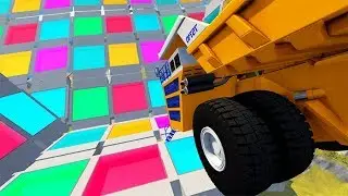Beamng drive - Belaz 75710 Crashes & Destruction #5