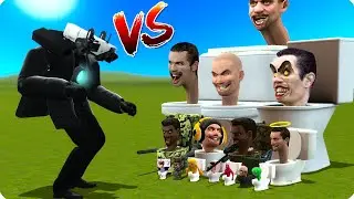 😱КАМЕРАМЕН БОСС ПРОТИВ АРМИИ СКИБИДИ ТУАЛЕТОВ В ГАРРИС МОД! ШЕДИ GARRYS MOD
