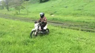 Перевернулся на питбайке!/Overturned on pitbike!
