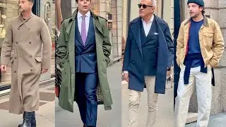 2025 MILAN 🍁Elegant Real Men Street Fashion 🇮🇹 November Fall Men's Wardrobe 