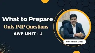 TYBSC IT Sem-5 AWP Syllabus | What to prepare AWP Unit -1 IMP Question |  Step By Step Guide