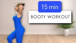 15 MIN QUICK BUTT WORKOUT| TONED GLUTE AT HOME, NO EQUIPMENT, fitness for beginners