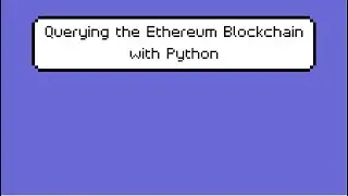 Query Ethereum Blockchain with Python #Shorts