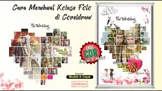 Cara Membuat Foto Kolase Bentuk LOVE dengan CorelDraw (Free CDR) - Photo Collage