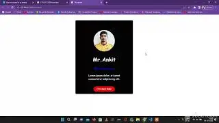 Make Profile Card Using HTML & CSS Only in 2 min.