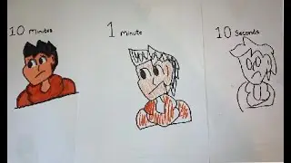 Drawing a charcter in 10 minutes, 1 minute and 10 SECONDS!