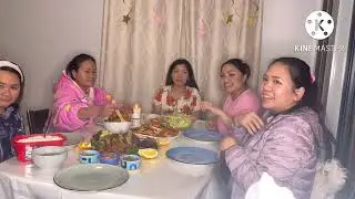 Dinner with friends seafoods mukbang