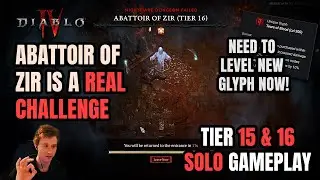 Abattoir of Zir is a REAL CHALLENGE! TIER 15 DONE with HOTA Barb Diablo 4 Season 2