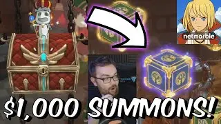 $1,000 4 Star Legendary Equipment Summons - WHAT IS THIS LUCK?! - Ni No Kuni Cross Worlds Worldwide