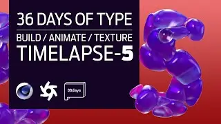 Super Squishy Number 5 | Cinema4d Timelapse | Cloth Tag
